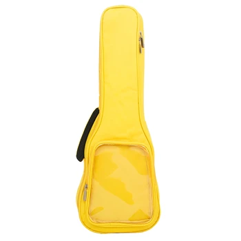 23-дюймовый Прозрачный боковой карман из ткани Оксфорд, сумка для укулеле, портативный гитарный рюкзак, сумка для гитары