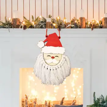 Украшение Санта-Клауса Очаровательные деревянные украшения с кисточками Санта-Клауса для праздничных рождественских вечеринок С гладкими краями