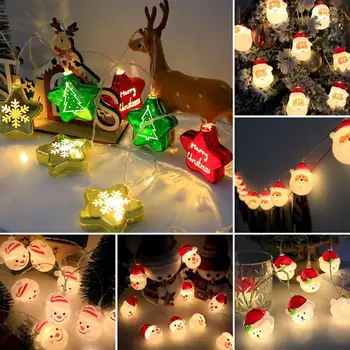 Светодиодные фонари в стиле Санта Клауса, рождественские светодиодные фонари, водонепроницаемые, подключаемые и заменяемые для домашнего декора, свадеб, вечеринок, праздников